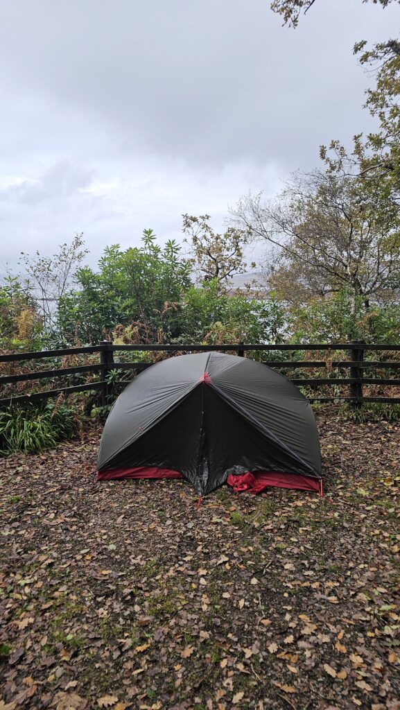 Carpa en la isla de Mull